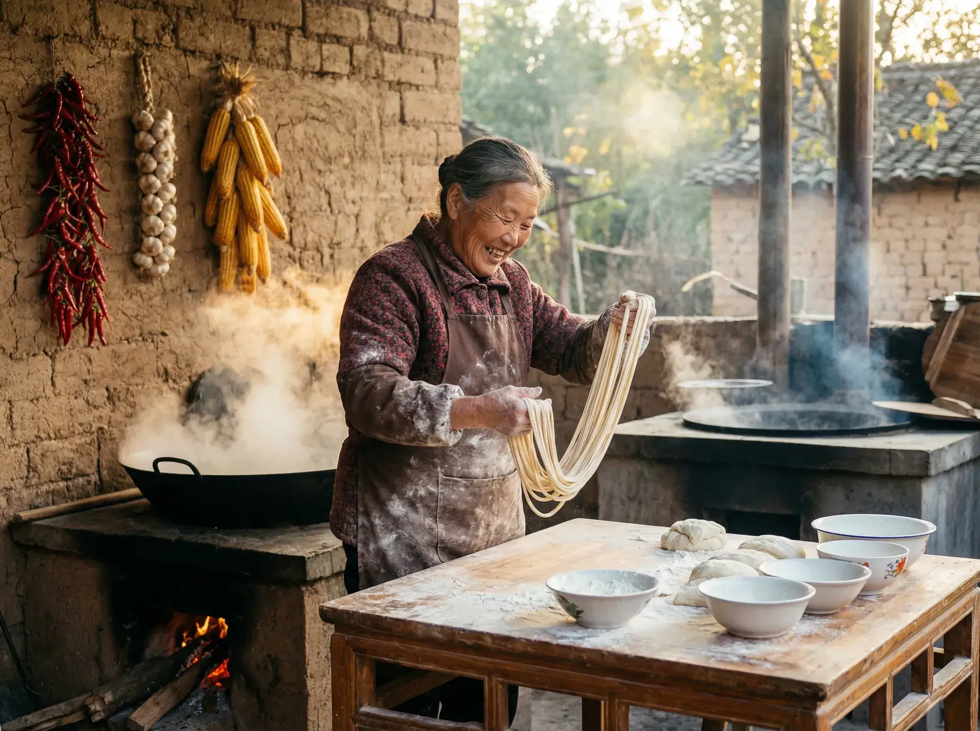 农家大嫂手擀面 - 桃花在线观看高清视频 乡村美食